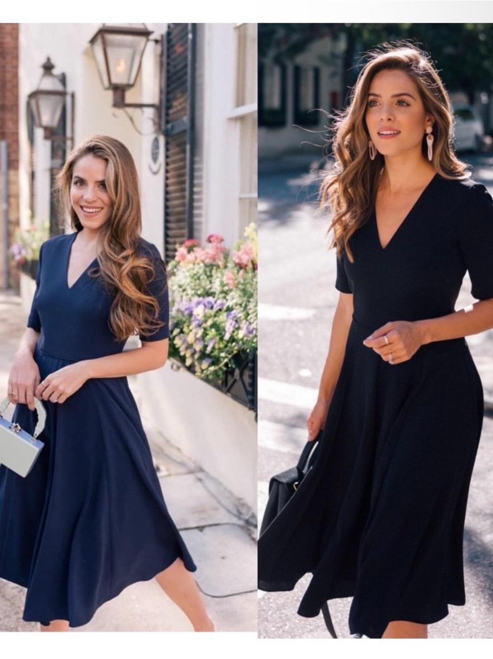 NWT Gal Meets Glam Edith City Crepe Fit & Flare Midi Dress Size 10 NEW Navy Blue